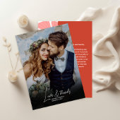 Groovyピモダンンクデイジー結婚の写真 サンキューカード