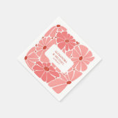 Groovyピモダンンクデイジー結婚ズ スタンダードカクテルナプキン (角)