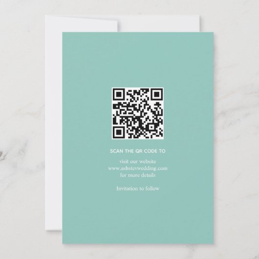 Groovyピンクとアクアフラワー70インスパイアs写真 セーブザデート (裏面)