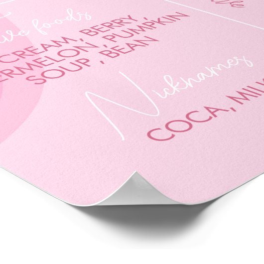 Groovyピンクデイジー最初の誕生日マイルストーン記号 ポスター (角)