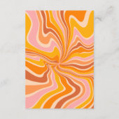 Groovyピンクレトロ女の子の誕生日パーティーを取得しよう サンキューカード (裏面)