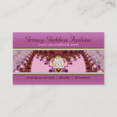 Groovyピンク女神ファッション名刺 名刺 (裏面)