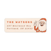 Groovyピースサンタレトロファミリーネーム ラベル (正面)