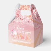 Groovyピーチピンクディスコ踊りクイーン1st誕生日 フェイバーボックス (裏面サイド)