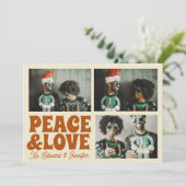 Groovyファンキーメリークリスマス写真クリスマス カード (スタンド正面)