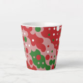 Groovyファンキーレトロモダンクリスマスパターン カフェラテマグ (正面)