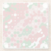 Groovyファンキーレトロモダンクリスマスパターン ガラスコースター (裏面)