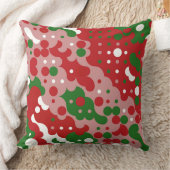 Groovyファンキーレトロモダンクリスマスパターン クッション (ブランケット)