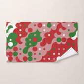 Groovyファンキーレトロモダンクリスマスパターン バスタオルセット (ハンドタオル)