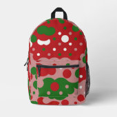 Groovyファンキーレトロモダンクリスマスパターン プリントバックパック (正面)