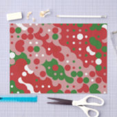 Groovyファンキーレトロモダンクリスマスパターン 薄葉紙 (クラフト)