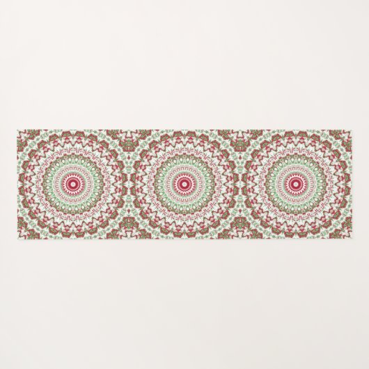 Groovyファンキー絞り染めクリスマスボホヒッパイマンダラ ヨガマット (裏面(横))