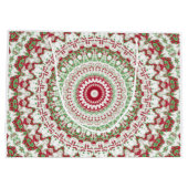 Groovyファンキー絞り染めクリスマスボホヒッパイマンダラ ラージペーパーバッグ (裏面)