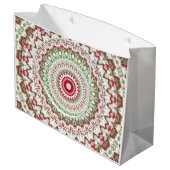 Groovyファンキー絞り染めクリスマスボホヒッパイマンダラ ラージペーパーバッグ (裏面アングル)