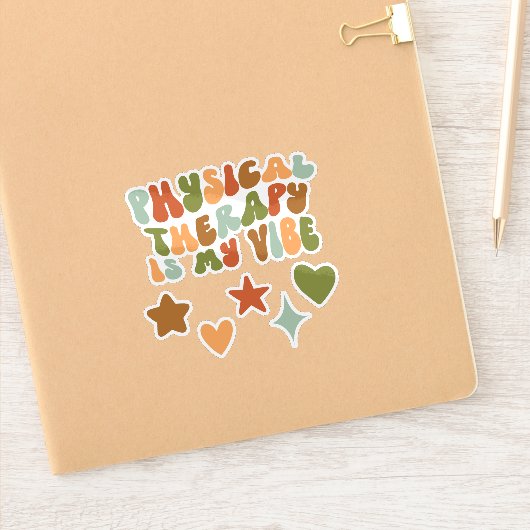 Groovyフィジカルセラピーは私のVibeステッカー、PT シール (ノートブック)