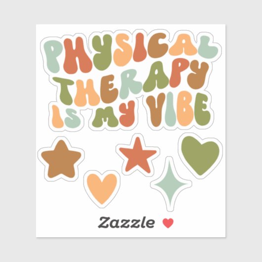 Groovyフィジカルセラピーは私のVibeステッカー、PT シール (シート)