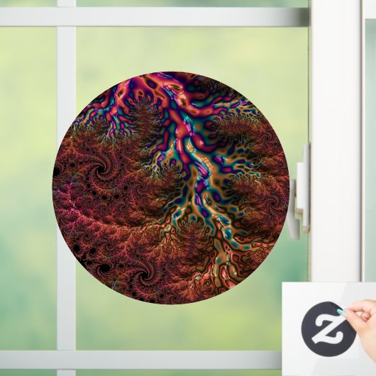 Groovyフラサイケデリックルトリップ（幻覚体験）のようなカラフルタル ウィンドウサイン (ホーム)