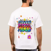 Groovyフラワーアイコンムードティー Tシャツ (裏面)