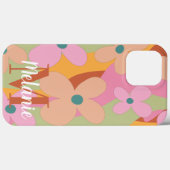 Groovyフラワーカラフルパターン名 Case-Mate iPhoneケース (裏面 (横))