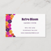 Groovyフラワーグラフィックヴィンテージスタイル 名刺 (正面)