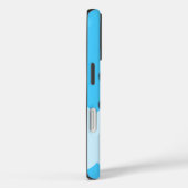 Groovyフラワーシェイプ青モノグラムの Case-Mate iPhoneケース (裏面 / 右)