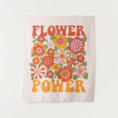 Groovyフラワーパワーグラフィック タペストリー (正面)