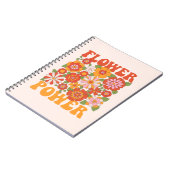 Groovyフラワーパワーグラフィック ノートブック (左側)