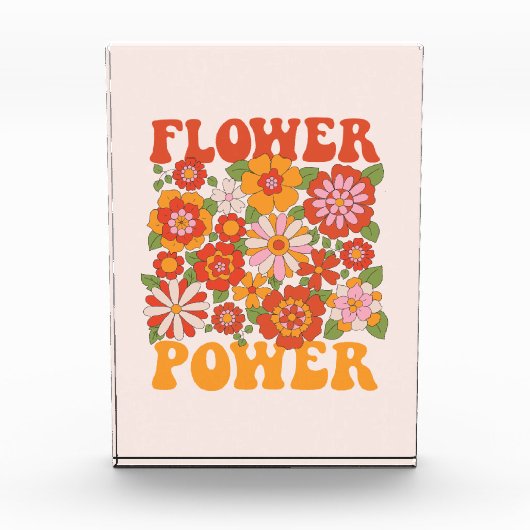 Groovyフラワーパワーグラフィック フォトブロック (正面)