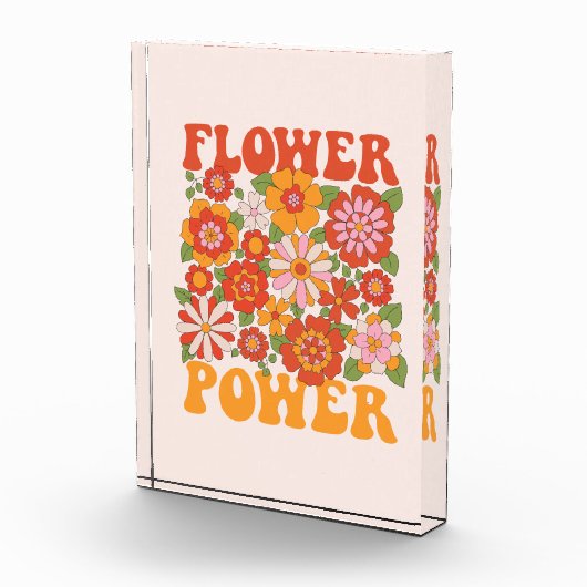 Groovyフラワーパワーグラフィック フォトブロック (右)