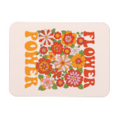 Groovyフラワーパワーグラフィック マグネット (横)