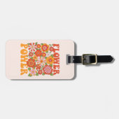 Groovyフラワーパワーグラフィック ラゲッジタグ (正面横)