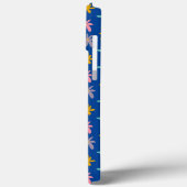 Groovyフラワーブルーパターン名 Case-Mate iPhoneケース (裏面 / 左)