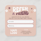 Groovyフレンド参照トレンディーレトロ美しいサロン 紹介カード (裏面)