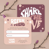 Groovyフレンド参照トレンディーレトロ美しいサロン 紹介カード