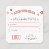 Groovyフレンド参照トレンディーレトロ美しいサロン 紹介カード (裏面)