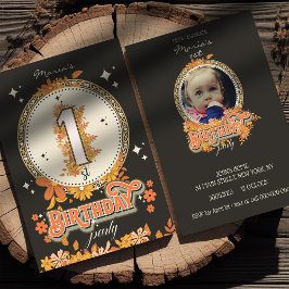 Groovyフローラカスタム1枚の写真 招待状