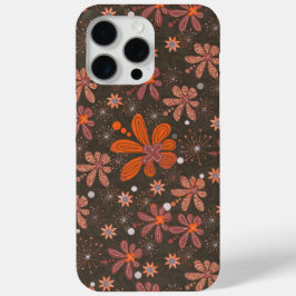 Groovyフローラチョコレートケース – メイトiPhoneケース iPhone 15 Pro Maxケース