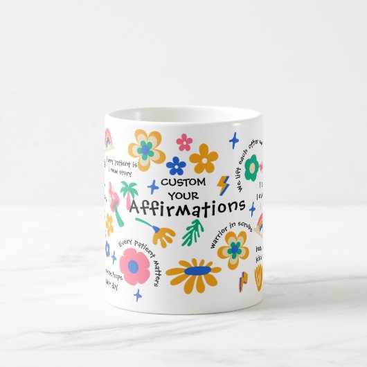 GroovyフローラナースレトロRN卒業ギフト彼女 コーヒーマグカップ (中央)