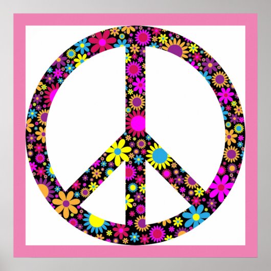 GROOVYフローラ平和標識ポスター ポスター (正面)