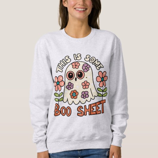 Groovyフローラ幽霊これはBooシート スウェットシャツ (正面)