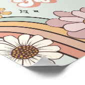 Groovyフローラ5th誕生日レトロウェルカムサイン ポスター (角)