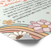 groovyフローラ70sテーマレトロおむつ思考サイン ポスター (角)