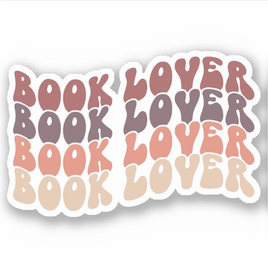 Groovyブックラバー消色数々のレトロビニール シール (正面)