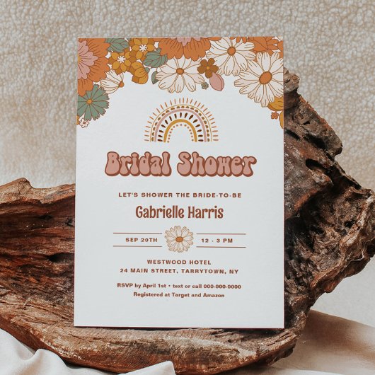 Groovyブライダルシャワー招待 招待状