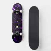 Groovyブラックパープル スケートボード (正面)