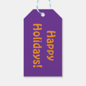 Groovyブラック70sスタイルフラワーギフトラベル ギフトタグ (裏面)