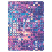 Groovyブルー&パープルディスコボールパーソナライズされた クリップボード (裏面)