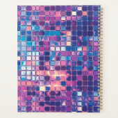 Groovyブルー&パープルディスコボールパーソナライズされた プランナー手帳 (裏面)