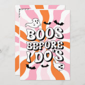 Groovyブーの私の前のバチェロレッテ 招待状 (正面/裏面)