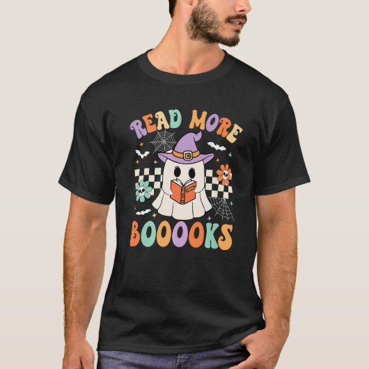Groovyブークス読幽霊もっと本おもしろい先生 Tシャツ (正面)